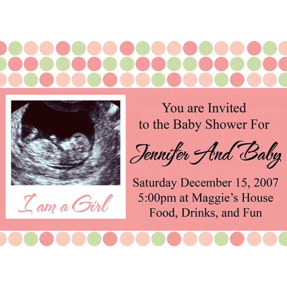 Baby shower invitations with ultrasound sale picture